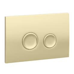 Arezzo Brushed Brass Round Button Flush Plate -Victorian Plumbing Shop flsbbr