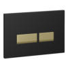 Arezzo Matt Black & Brushed Brass Square Button Flush Plate 3 Arezzo Matt Black & Brushed Brass Square Button Flush Plate -Victorian Plumbing Shop flsmbbbs