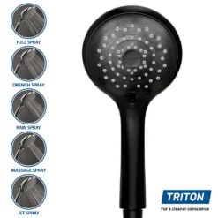 Triton Danzi DuElec 9.5kw Electric Shower - Black -Victorian Plumbing Shop gedadu93 d3