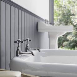 Orchard Dulwich Bath Pillar Taps - Chrome 12 Orchard Dulwich Bath Pillar Taps - Chrome -Victorian Plumbing Shop hamp03 lv5