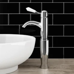 Lancaster Traditional Chrome Tall Mono Basin Mixer -Victorian Plumbing Shop hig004 lrg