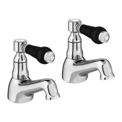 Lancaster Black Traditional Basin Taps