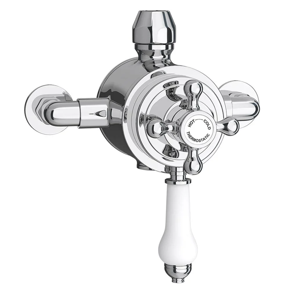 Lancaster Traditional Round Concealed Dual Thermostatic Shower Valve 2 Lancaster Traditional Round Concealed Dual Thermostatic Shower Valve - Image 2