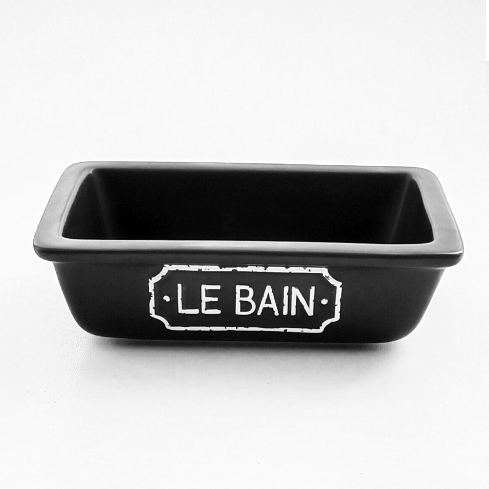 Traditional Le Bain 4 Piece Ceramic Bathroom Set Matt Black 3 Traditional Le Bain 4 Piece Ceramic Bathroom Set Matt Black - Image 3