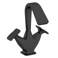 The Bath Co. Lotherton Matt Black Tall Basin Mixer Tap -Victorian Plumbing Shop loth002bk