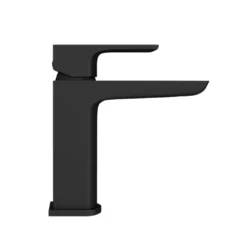 Mileto Modern Matt Black Basin Tap -Victorian Plumbing Shop m05blk d3n