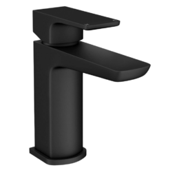 Mileto Modern Matt Black Basin Tap -Victorian Plumbing Shop m05blk lrg1
