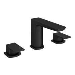 Mileto Matt Black Deck Mounted (3TH) Bath Filler Tap 6 Mileto Matt Black Deck Mounted (3TH) Bath Filler Tap -Victorian Plumbing Shop m15blk d4