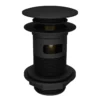 Arezzo Round Matt Black Click Clack Basin Waste + Bottle Trap Pack -Victorian Plumbing Shop mbbwbt d1