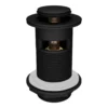 Arezzo Matt Black Small Cap Slotted Click Clack Basin Waste -Victorian Plumbing Shop mbscw l