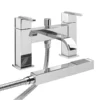 Milan Modern Bath Shower Mixer With Shower Kit - Chrome -Victorian Plumbing Shop milanmodernbathshowermixerwithshowerkitlarge