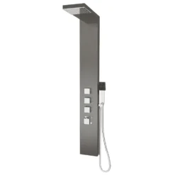 Milan Shower Tower Panel - Dark Chrome (Thermostatic)