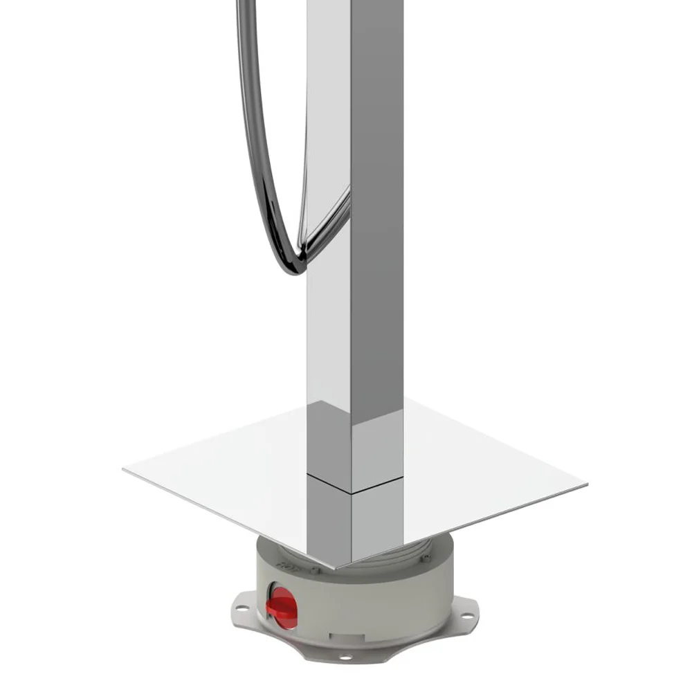 Milan Square Thermostatic Floor Mounted Freestanding Bath Shower Mixer Chrome 3 Milan Square Thermostatic Floor Mounted Freestanding Bath Shower Mixer Chrome - Image 3