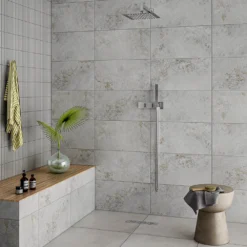 Milan Square Wall Mounted Thermostatic Shower Valve With Handset - Chrome