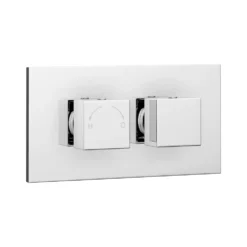 Milan Twin Square Concealed Shower Valve With Diverter - Chrome -Victorian Plumbing Shop misvc01dnd2