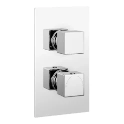 Milan Twin Square Concealed Shower Valve With Diverter - Chrome -Victorian Plumbing Shop misvc01dnlrg