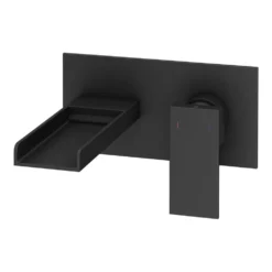 Monza Matt Black Waterfall Wall Mounted Bath Filler