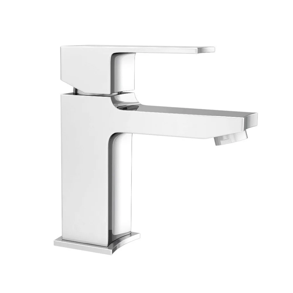 Monza Curved Modern Basin Mixer Tap + Waste 2 Monza Curved Modern Basin Mixer Tap + Waste - Image 2