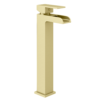 Monza Waterfall High Rise Mono Basin Mixer Tap Brushed Brass 3 Monza Waterfall High Rise Mono Basin Mixer Tap Brushed Brass -Victorian Plumbing Shop mzhrmbmbb l4
