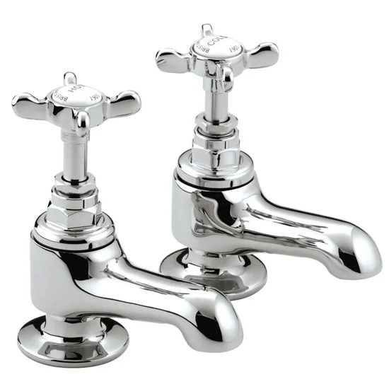 Bristan 1901 Traditional Bath Pillar Taps - Chrome Plated 1 Bristan 1901 Traditional Bath Pillar Taps - Chrome Plated