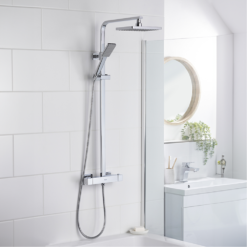 Bristan Napoli Thermostatic Bar Shower Valve And Rigid Riser Kit - Chrome 8 Bristan Napoli Thermostatic Bar Shower Valve And Rigid Riser Kit - Chrome -Victorian Plumbing Shop nap shxdivsmff c 1