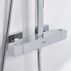 Bristan Napoli Thermostatic Bar Shower Valve And Rigid Riser Kit - Chrome 9 Bristan Napoli Thermostatic Bar Shower Valve And Rigid Riser Kit - Chrome -Victorian Plumbing Shop nap shxdivsmff c 2