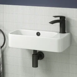 Nexus Matt Black Basin Mixer Tap -Victorian Plumbing Shop nex05kd8