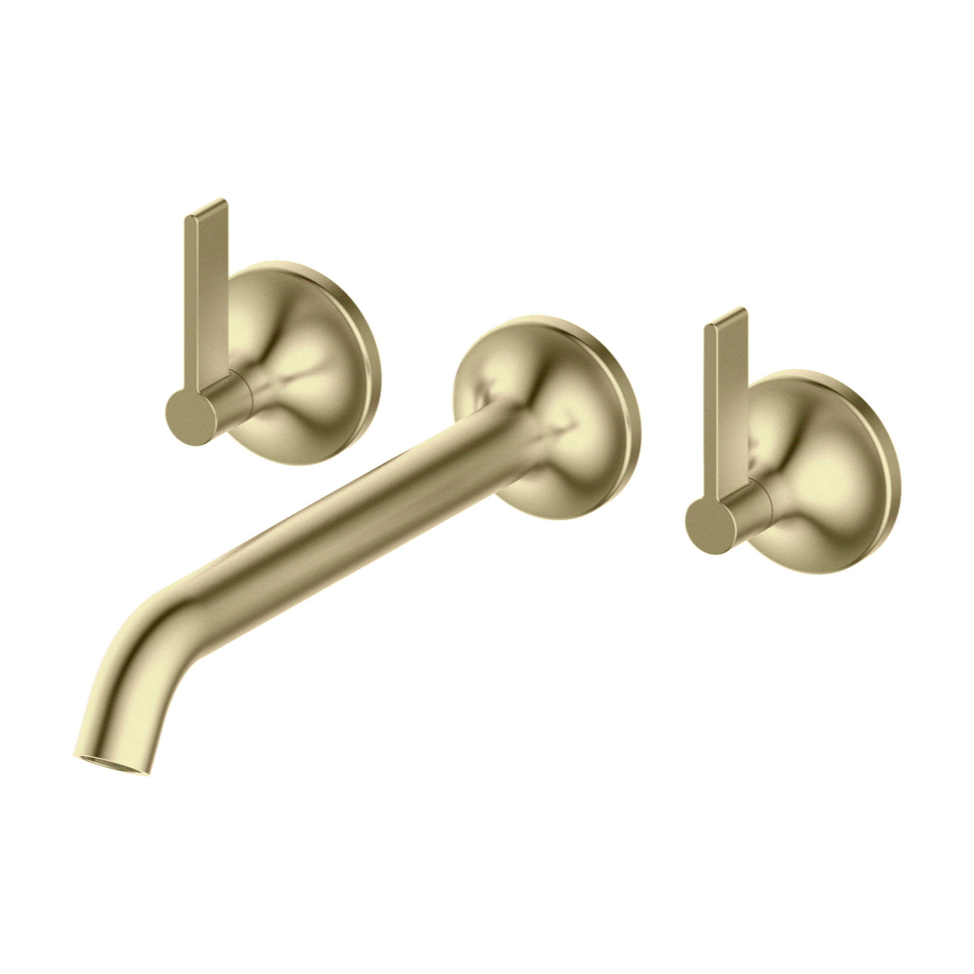 Opus Wall Mounted 3 Hole Bath Filler Tap Brushed Brass 2 Opus Wall Mounted 3 Hole Bath Filler Tap Brushed Brass - Image 2