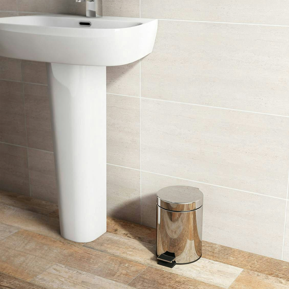 Accents Options 5 Litre Round Bathroom Bin - Polished Chrome 3 Accents Options 5 Litre Round Bathroom Bin - Polished Chrome - Image 3