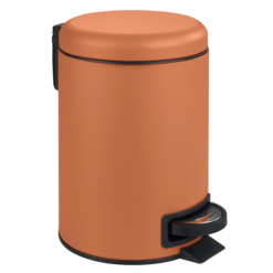 Wenko Leman 3L Pedal Bin - Terracotta -Victorian Plumbing Shop orange ll1