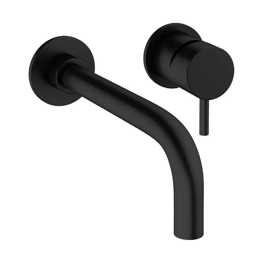 Crosswater MPRO Wall Mounted 2 Hole Set Basin Mixer - Matt Black 1 Crosswater MPRO Wall Mounted 2 Hole Set Basin Mixer - Matt Black