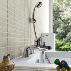 Clarity Single Lever Chrome Bath Shower Mixer Tap -Victorian Plumbing Shop pultap02