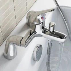 Clarity Single Lever Chrome Bath Shower Mixer Tap -Victorian Plumbing Shop pultap02 v7
