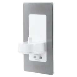 Proofvision Oral-B In Wall Electric Toothbrush Charger With Shaver Socket - Brushed Steel