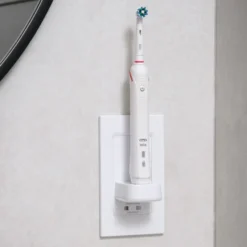Proofvision Oral-B In Wall Electric Toothbrush Charger With Shaver Socket - White Plastic -Victorian Plumbing Shop pv12p l1