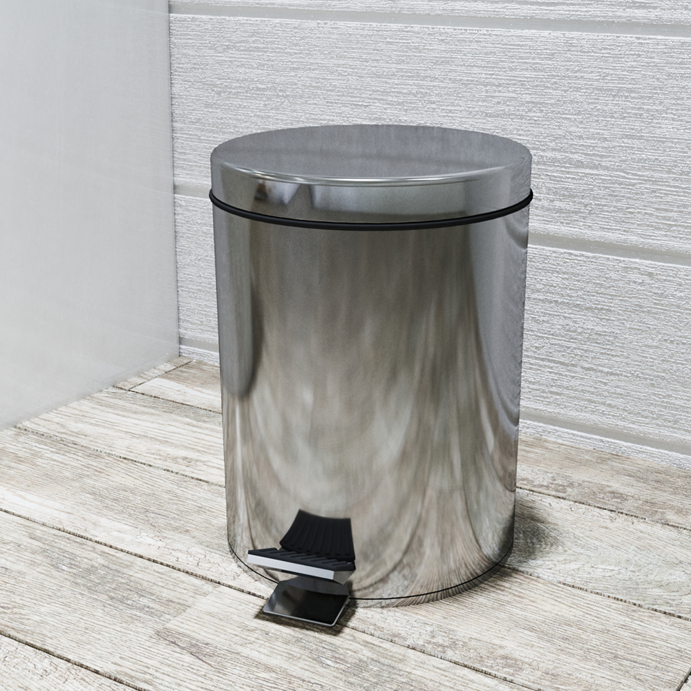 Croydex 5 Litre Stainless Steel Pedal Bin 4 Croydex 5 Litre Stainless Steel Pedal Bin - Image 4