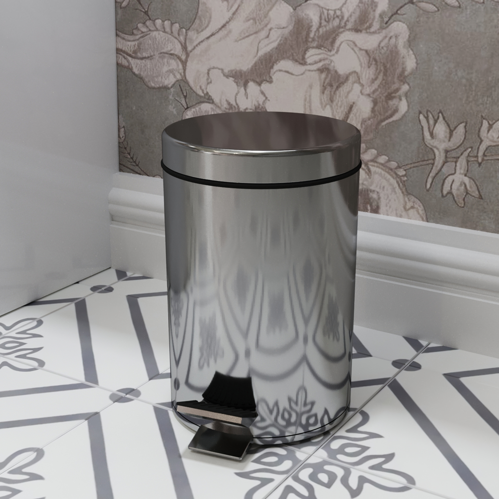 Croydex 3 Litre Stainless Steel Pedal Bin 4 Croydex 3 Litre Stainless Steel Pedal Bin - Image 4