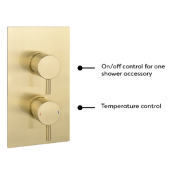 Arezzo Brushed Brass Round Shower Package With Concealed Valve + Head -Victorian Plumbing Shop rd2bbpk n d1