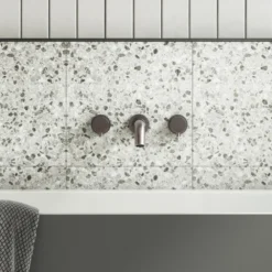 Arezzo Round Gunmetal Grey Wall Mounted (3TH) Bath Filler Tap