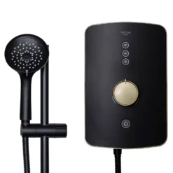Triton Amala 9.5kw Electric Shower - Black/Brushed Brass -Victorian Plumbing Shop reama87 d1