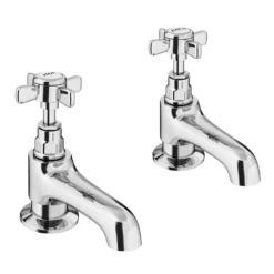 Regent Traditional Basin Taps - Chrome -Victorian Plumbing Shop reg004 d4