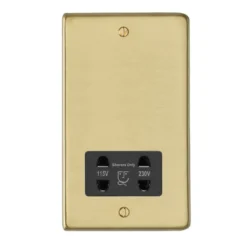 Ellis & Co Shaver Socket Brushed Brass/Black