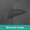 Hansgrohe AddStoris Matt Black Corner Shower Basket -Victorian Plumbing Shop shower lifestly 2