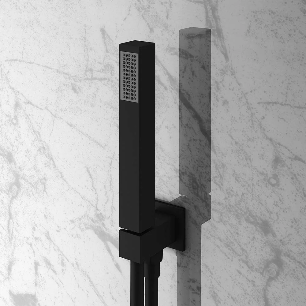 Arezzo Matt Black Square Triple Thermostatic Shower Pack With Head + Handset 7 Arezzo Matt Black Square Triple Thermostatic Shower Pack With Head + Handset - Image 7