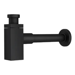 Arezzo Square Matt Black Modern Basin Bottle Trap 7 Arezzo Square Matt Black Modern Basin Bottle Trap -Victorian Plumbing Shop sqbotblk l