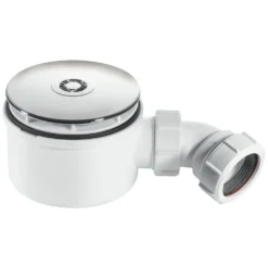 McAlpine 90mm Shallow Shower Trap - 70mm High - Chrome Plated Plastic