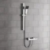 Milan Square Thermostatic Bar Shower Valve - Chrome -Victorian Plumbing Shop stmv01detail1