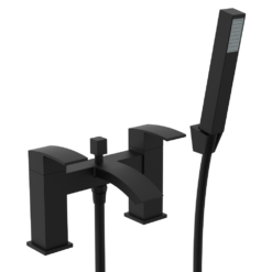 Summit Bath Shower Mixer With Shower Kit Matt Black