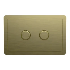 Trafalgar 2-Button Flush Plate - Antique Brass