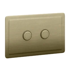 Trafalgar 2-Button Flush Plate - Antique Brass 7 Trafalgar 2-Button Flush Plate - Antique Brass -Victorian Plumbing Shop t2fpab l2